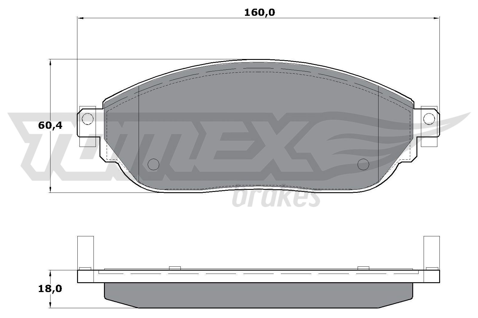 Sada brzdových platničiek kotúčovej brzdy TOMEX Brakes